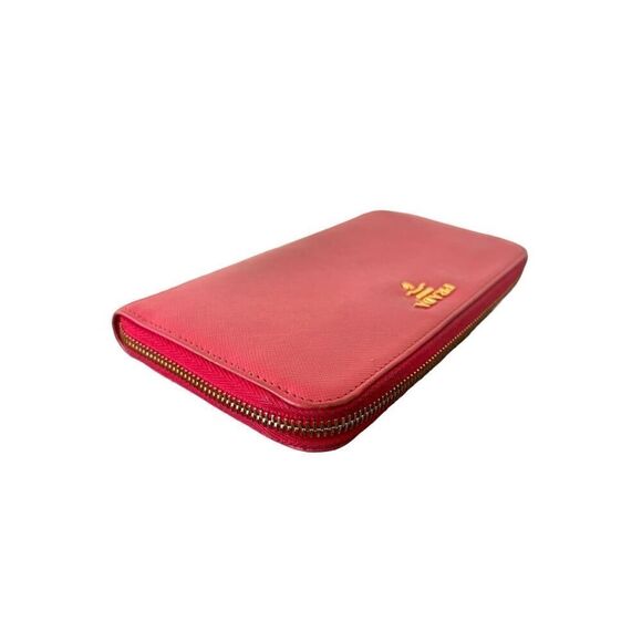 Authentic Prada Zip Wallet Pink Saffiano Leather - Picture 6 of 10
